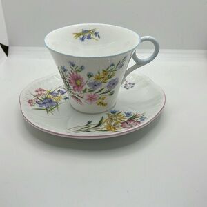 Flower tea cup and plate